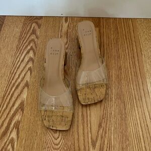 A New Day Women's Clear Cork Sandals
